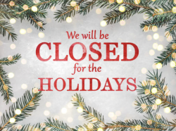 The image for Closed for the Holidays!